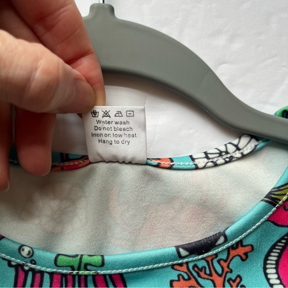 FUNNYCOKID Colorful Sea Life Print Dress Size Medium - Picture 5 of 5